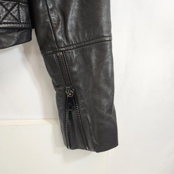 Ted Baker London Ssali Cropped Leather Jacket Small/XS - Picture 5 of 16